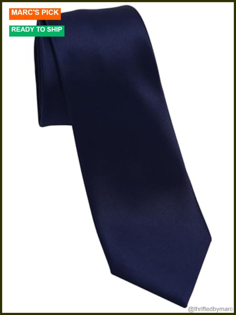 Slim Fit Satin Finish Necktie - 58" Long 2.75" Wide
